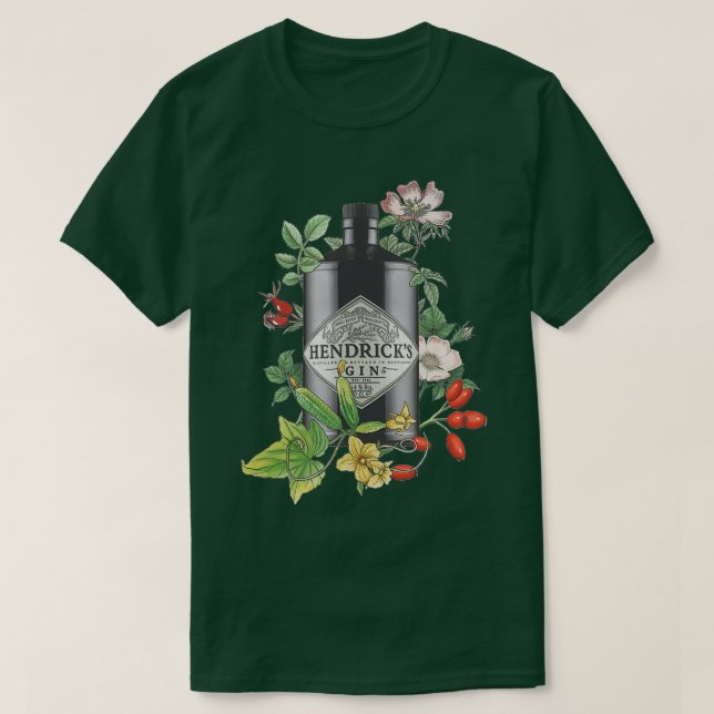 Camiseta Arte de flores gin de Escocia (Diseño del anverso)