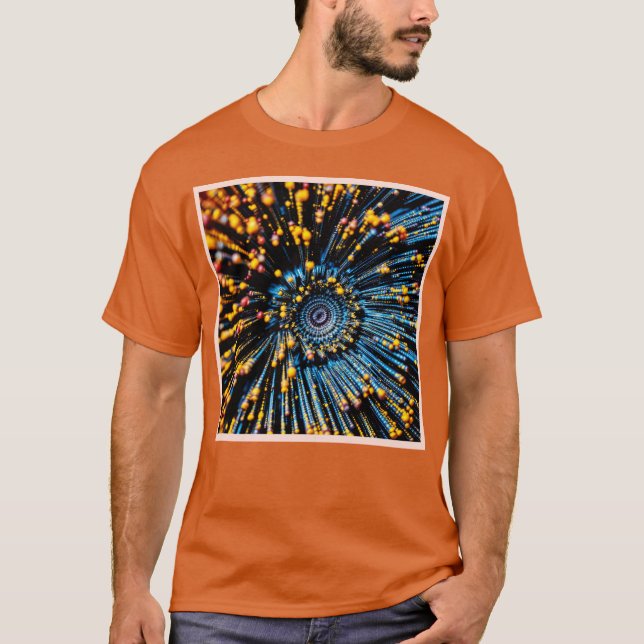 Camiseta Arte de flujo de datos abstracto (Anverso)