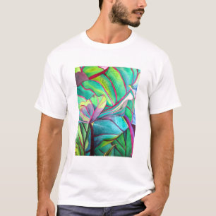 Camiseta arte de follaje tropical de Blue Hawaii