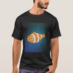 Camiseta Arte de fondo abstracto de medio tono de pez payas