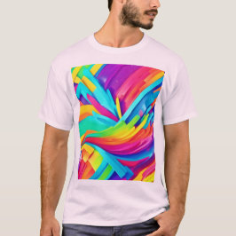 Camiseta Arte de Formas Abstractas Vibrantes
