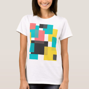 Camiseta Arte de formas geométricas, coloridas, frescas, mo