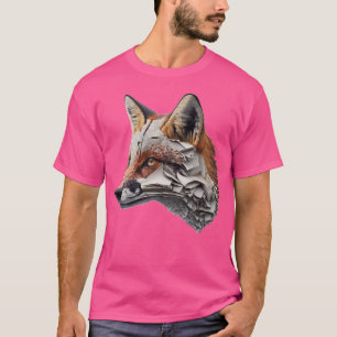 Camiseta Arte de Fox Newspaper Animal Print Animal Lover Fo