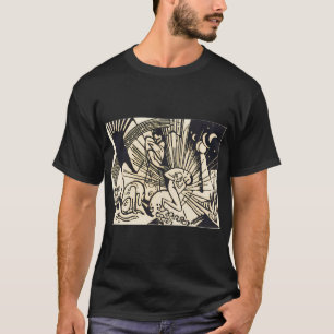 Camiseta Arte de Franz Marc Caballo Rojo y Azul Franz Marc