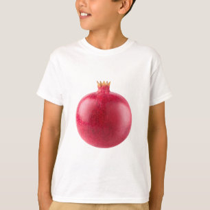 Camiseta Arte de Fruta de Granada Roja Entera Fresca Comida