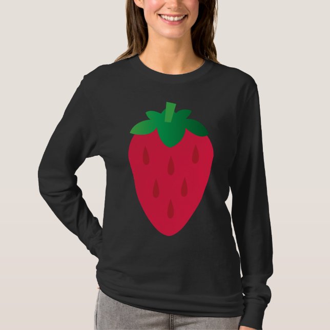 Camiseta Arte de frutillas de fresa (Anverso)