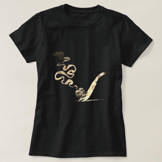 Camiseta Arte de fumar en pipa (Vintage) (Diseño del anverso)
