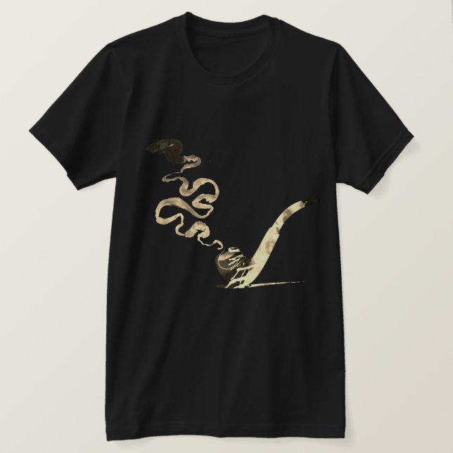 Camiseta Arte de fumar en pipa (Vintage) (Anverso del diseño)