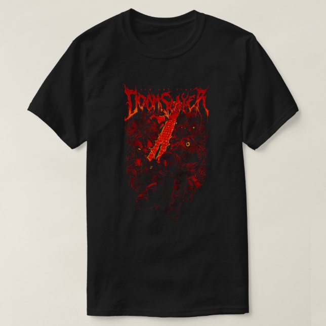 Camiseta Arte de Furia Infernal del Doomslayer (Diseño del anverso)