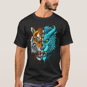 Camiseta Arte de fusión de tigres tailandeses muay