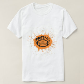 Camiseta Arte de Fútbol Americano Orange Splash