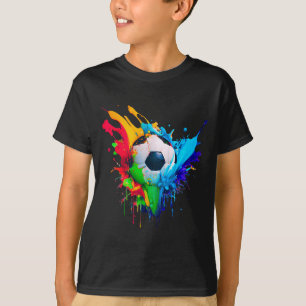 Camiseta Arte de fútbol de amor Splash pelota de fútbol col