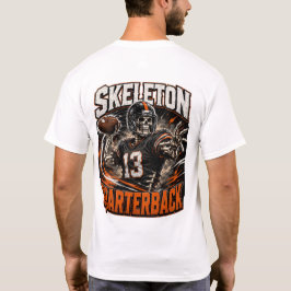 Camiseta Arte de fútbol de Halloween del mariscal de campo 