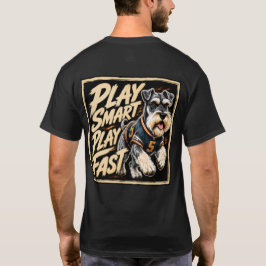 Camiseta Arte de fútbol de Schnauzer Juega Inteligente Jueg