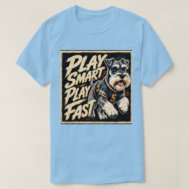 Camiseta Arte de fútbol de Schnauzer Juega Inteligente Jueg