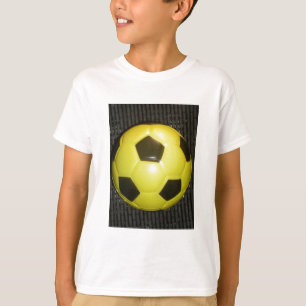 Camiseta Arte de fútbol (soccer) vibrante amarillo y negro