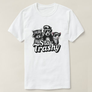Camiseta Arte de gafas de sol de mapache zarigüeya Stay Tra