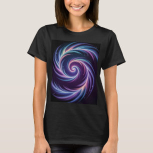 Camiseta Arte de galaxia abstracta espiral de luz cósmica