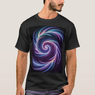 Camiseta Arte de galaxia abstracta espiral de luz cósmica