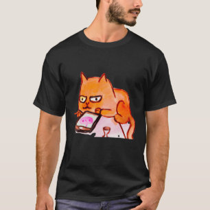 Camiseta arte de gatito adorable meme de gato retrato de ga