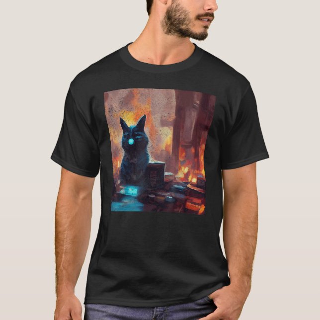 Camiseta Arte de gato (Anverso)