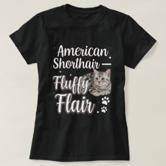 Camiseta Arte de gato American Shorthair con Flair Esponjos