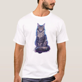 Camiseta Arte de gato de galaxia de fantasía | Ilustración
