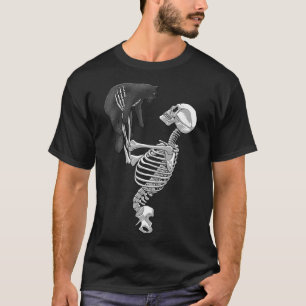 Camiseta Arte De Gato Esbozo Para Hombres Mujeres Vestido