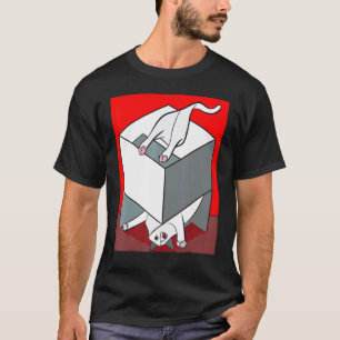 Camiseta arte de gato freaky meme de gatito