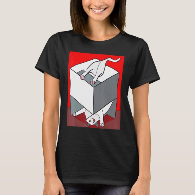 Camiseta Arte de gato freaky meme de gatito (Anverso)