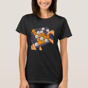 Camiseta Arte de gato lindo, gatos coloridos en teclado de