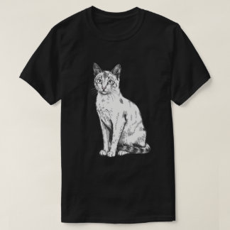 Camiseta Arte de Gato Sentado