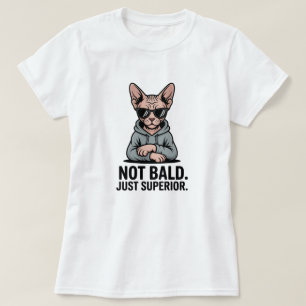 Camiseta Arte de gato Sphynx superior con actitud sarcástic