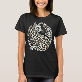 Camiseta Arte de gatos de Knotwork celta