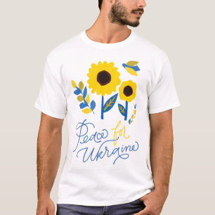 Camiseta Arte de girasol ucraniano por la paz en Ucrania