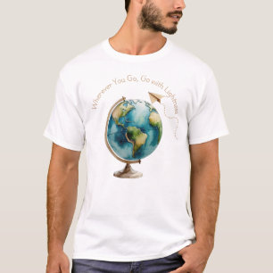 Camiseta Arte de Globe acuático - Adonde vayas