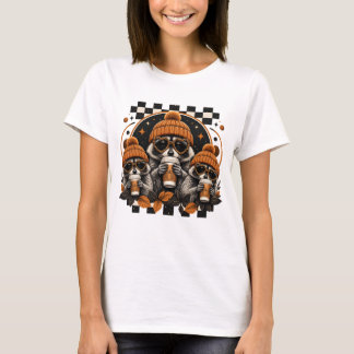 Camiseta Arte de Gorra de Especiado de Calabaza de Equipo d