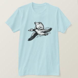 Camiseta Arte de grabado en madera de rana vintage montando