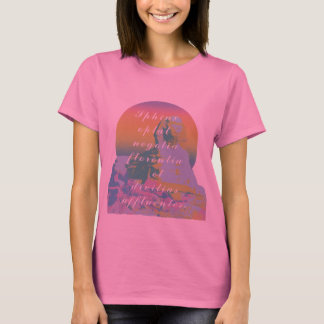Camiseta Arte de gradiente de cita latina de esfinge