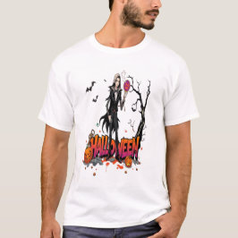 Camiseta arte de graffiti de halloween anime