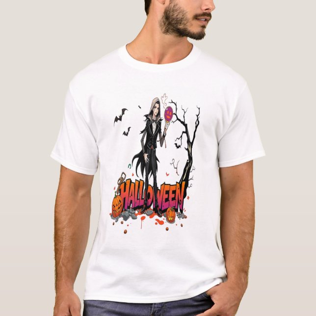Camiseta arte de graffiti de halloween anime (Anverso)