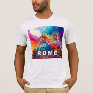 Camiseta Arte de graffiti en el horizonte de Roma