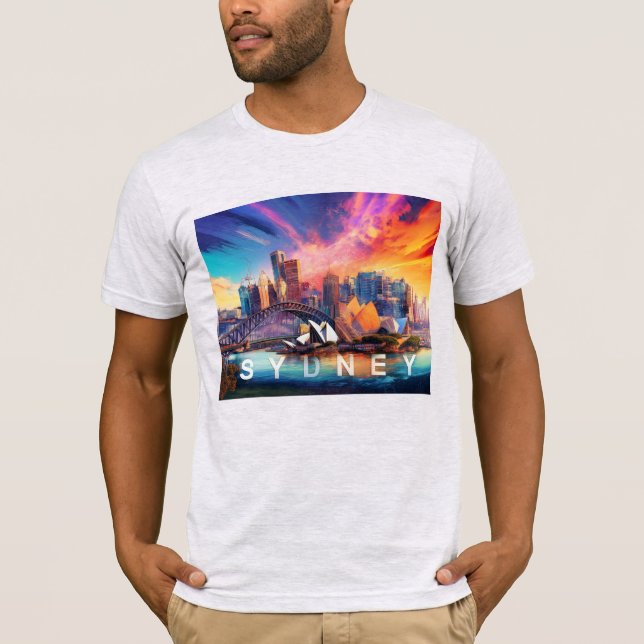 Camiseta Arte de graffiti en el Skyline de Sydney (Anverso)