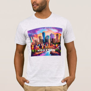 Camiseta Arte de graffiti en la línea aérea de Houston