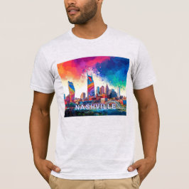 Camiseta Arte de graffiti en la línea aérea de Nashville