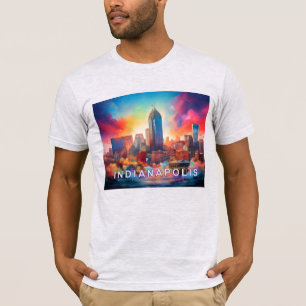 Camiseta Arte de graffiti en la línea Skyline de Indianapol