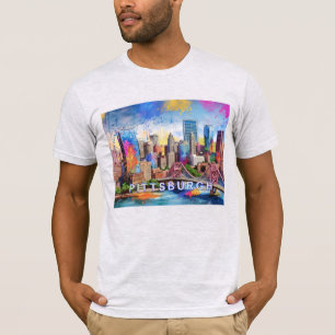 Camiseta Arte de graffiti en Pittsburgh Skyline