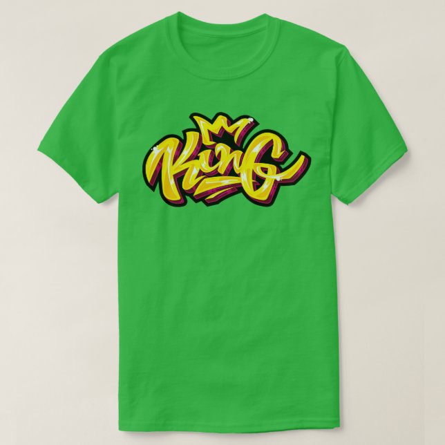 Camiseta Arte de graffiti rey (Diseño del anverso)