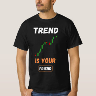 Camiseta Arte de gráfico de trading 'La tendencia es tu ami