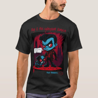 Camiseta Arte de grafiti de Pug y Drácula 12